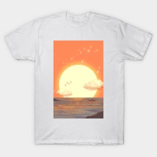 Sunset over the Sea T-Shirt